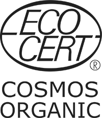 The Cosmos logo that shows Urtekram beauty is Ecocert-certified.
